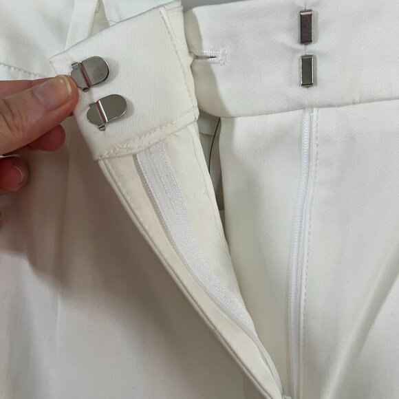 NWT Talbots Sz 14P Bristol Pant White Cotton Tencel Blend Chinos - Picture 6 of 7